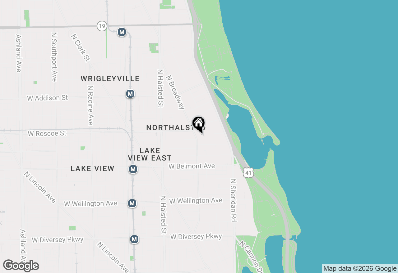 Map of 559 W Roscoe Street #1E, Chicago, IL 60657