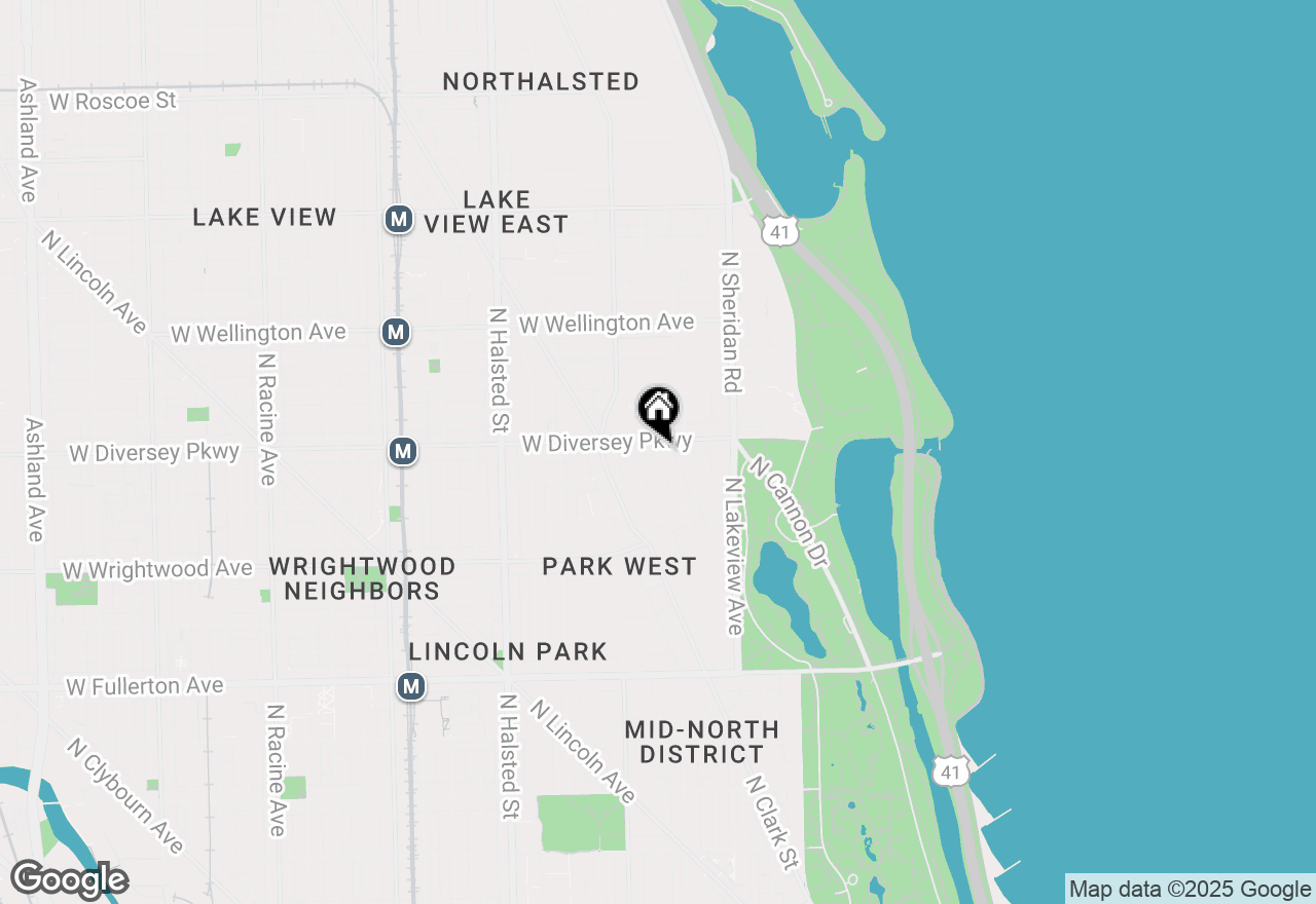 Map of 2773 N Hampden Court #PH03, Chicago, IL 60614