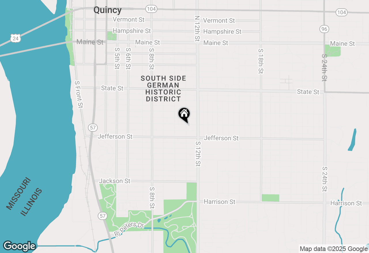 Map of 1030 Washington, Quincy, IL 62301