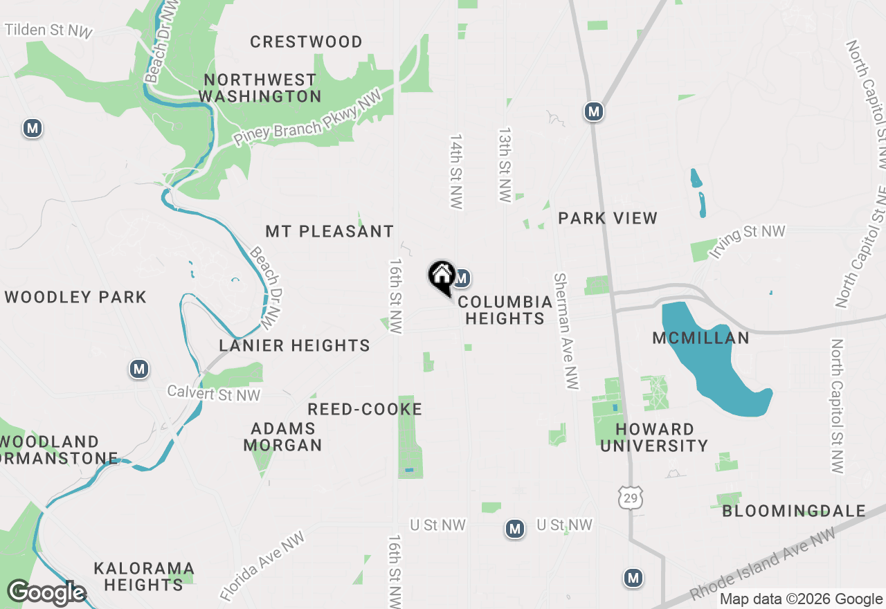 Map of 1421 Columbia Road Nw #105, Washington, DC 20009