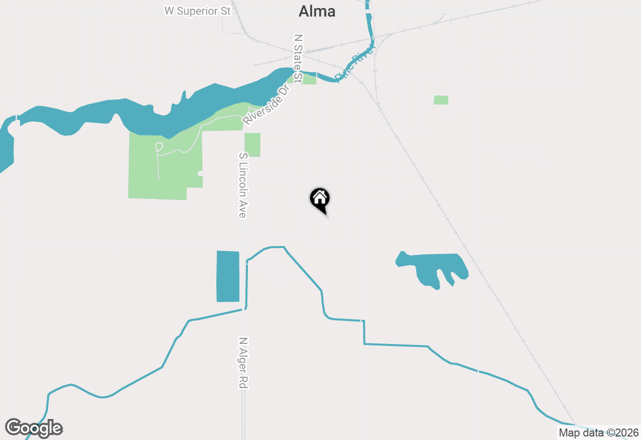 Map of 614 Allen Avenue, Alma, MI 48801