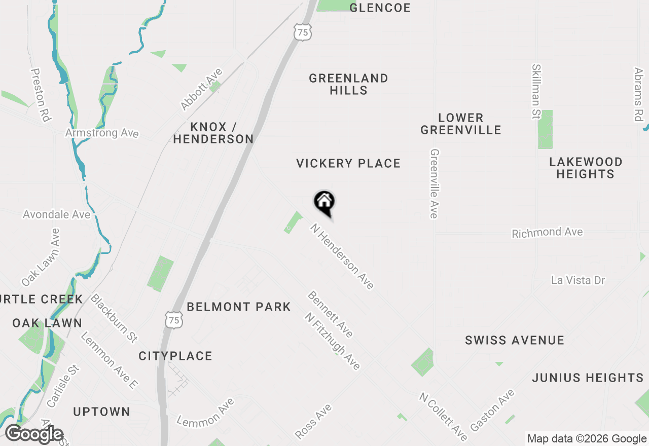 Map of 2521 Madera Street, Dallas, TX 75206