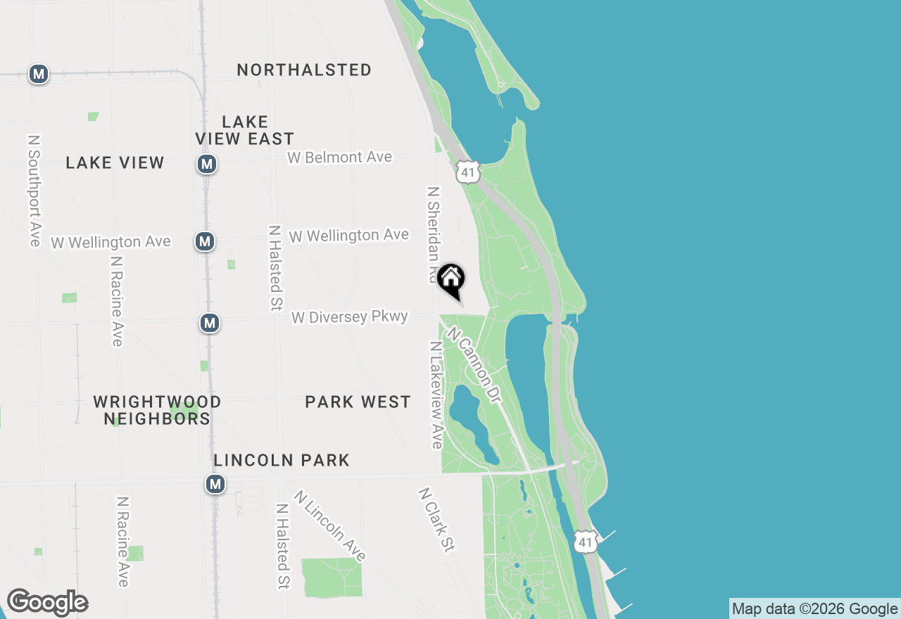 Map of 330 W Diversey Parkway #2007-09, Chicago, IL 60657