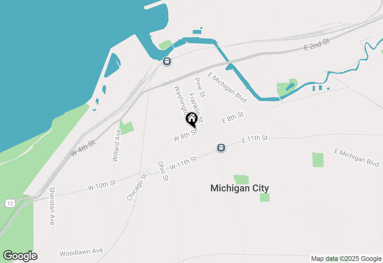 Map of 731 Washington Street, Michigan City, IN 46360