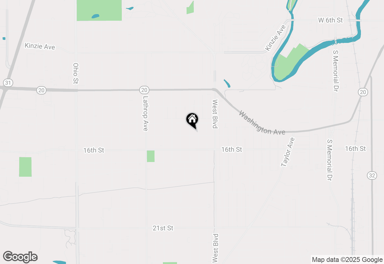 Map of 1431 Blaine Ave, Racine, WI 53405