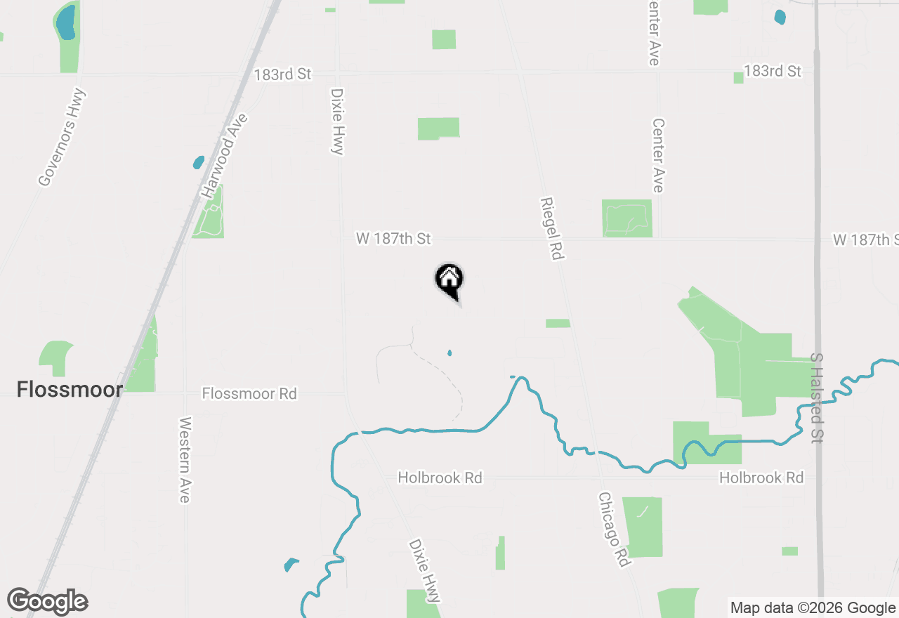 Map of 1716 Idlewild Lane, Homewood, IL 60430