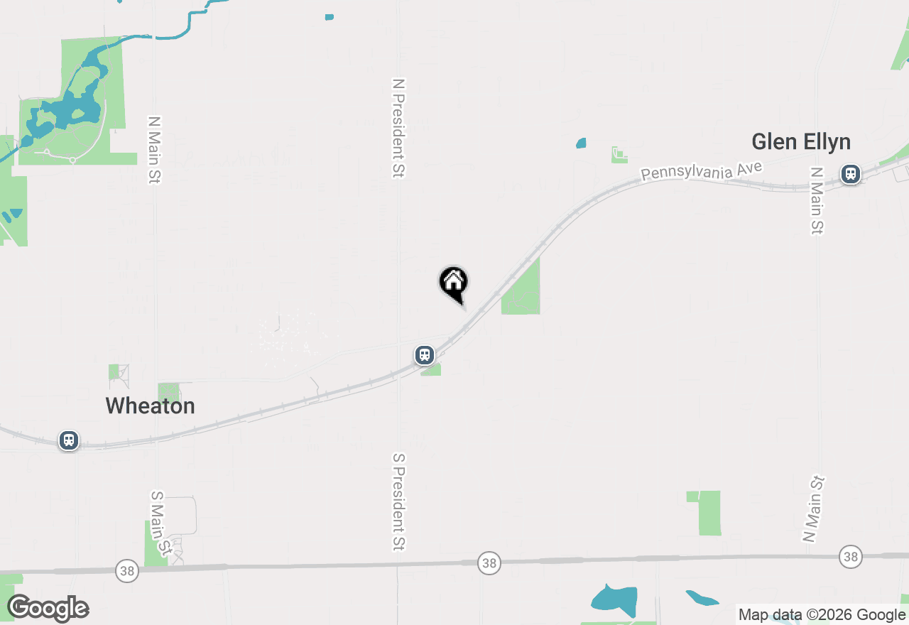 Map of 502 N Blanchard Street, Wheaton, IL 60187