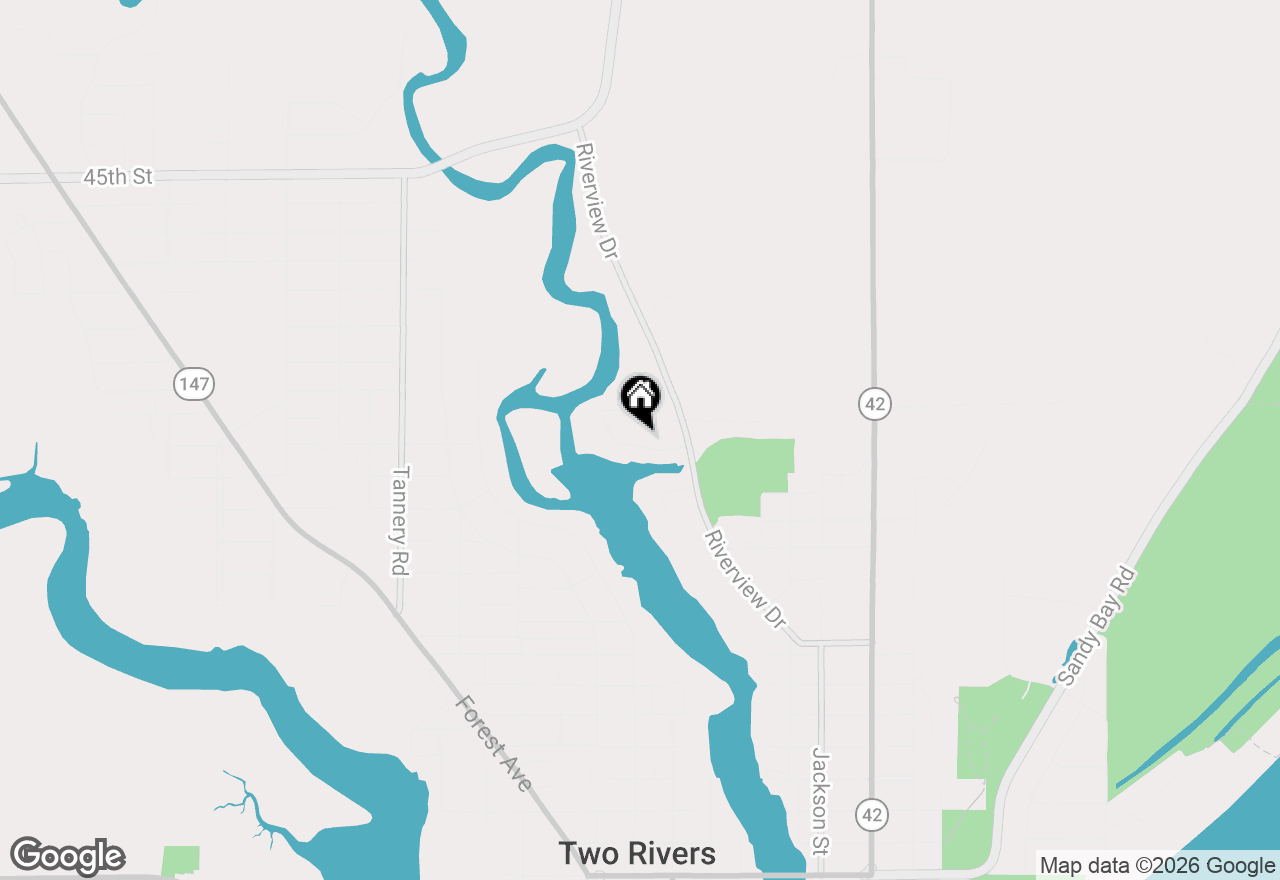 Map of 1510 Blue Heron Dr, Two Rivers, WI 54241