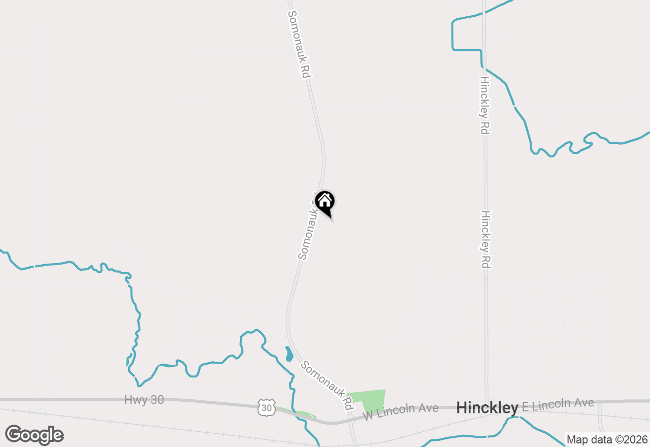 Map of 10256 Somonauk Road, Hinckley, IL 60520