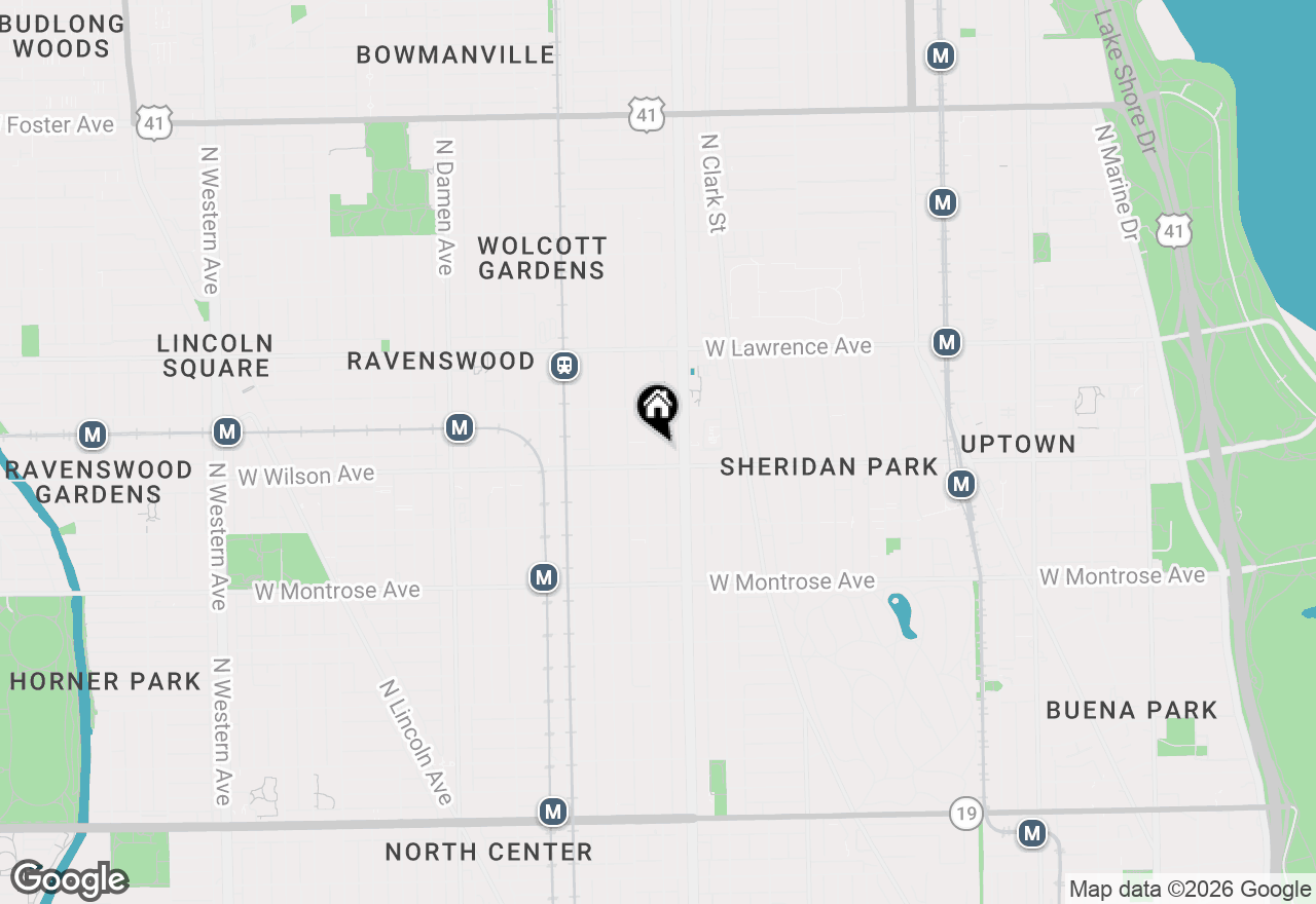 Map of 4611 N Paulina Street #1B, Chicago, IL 60640