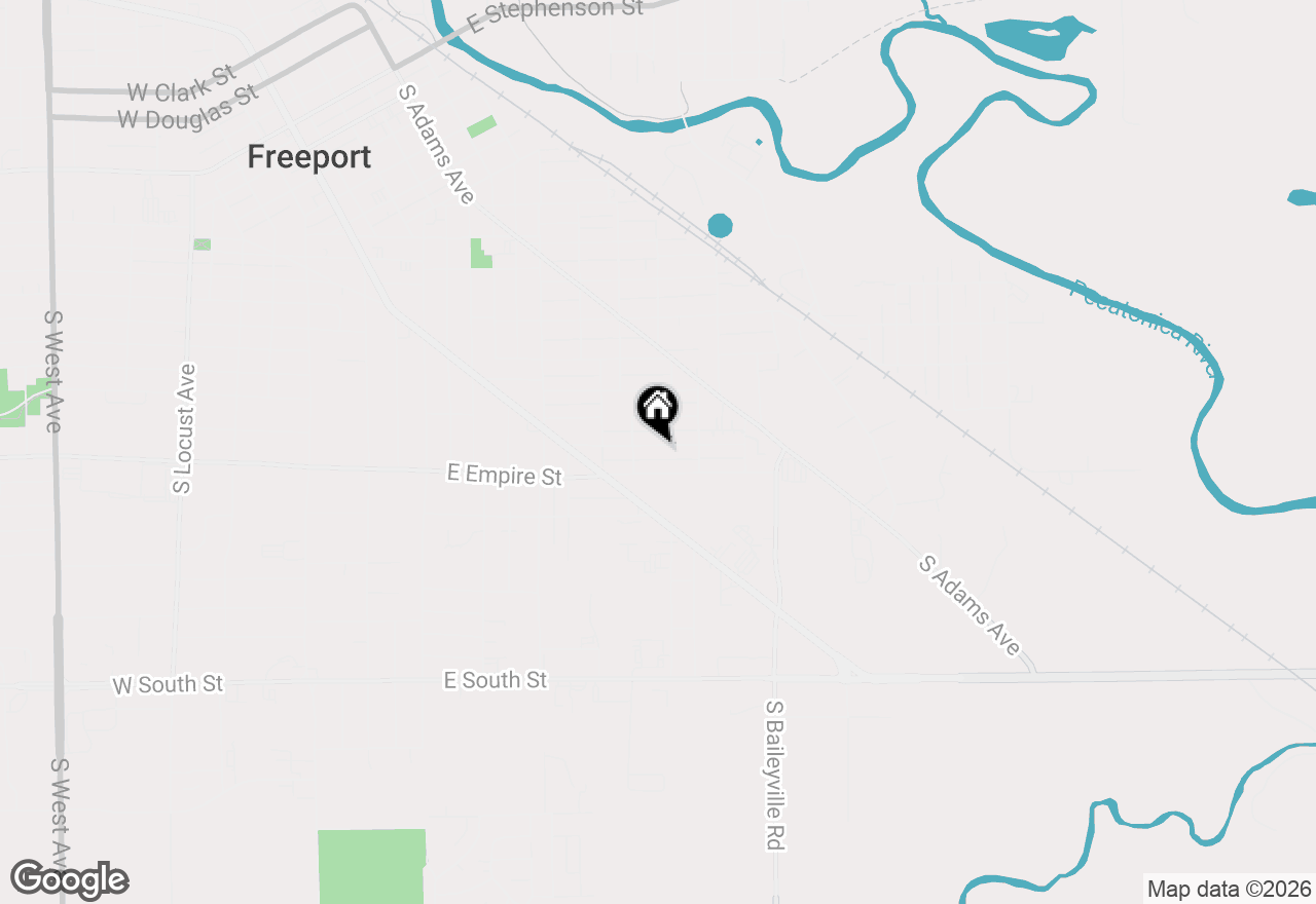 Map of 727 E Garden Street, Freeport, IL 61032