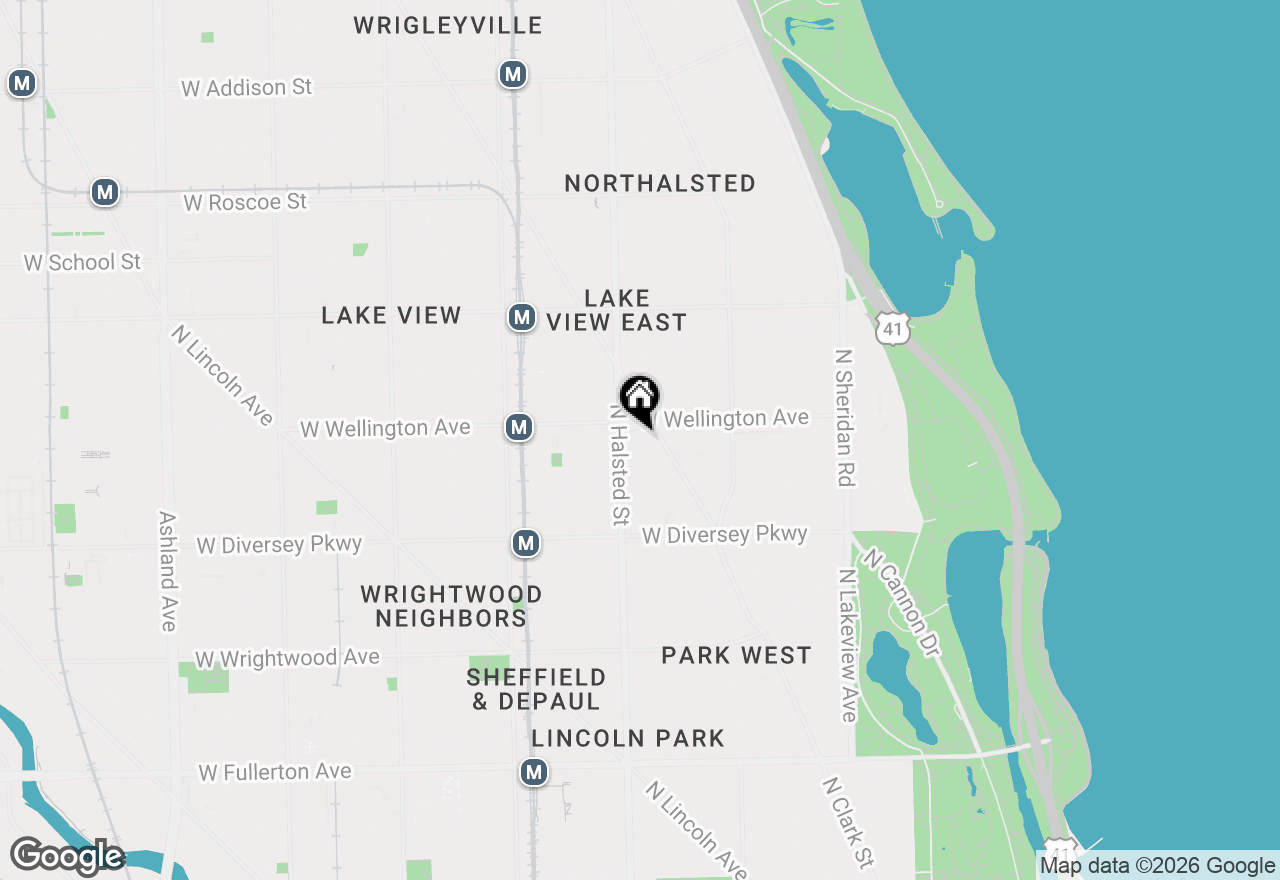 Map of 722 W Oakdale Avenue #1R, Chicago, IL 60657