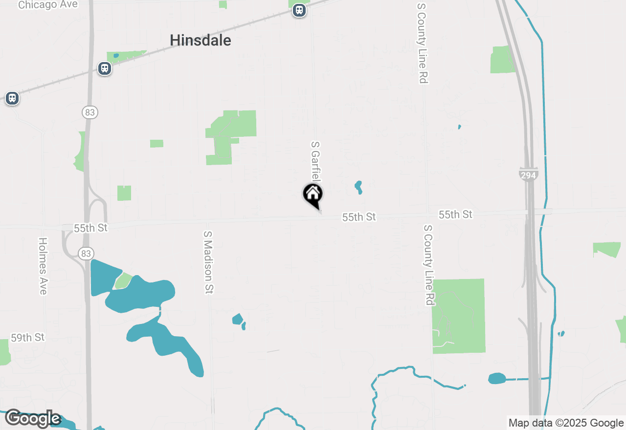 Map of 946 S Garfield Street, Hinsdale, IL 60521