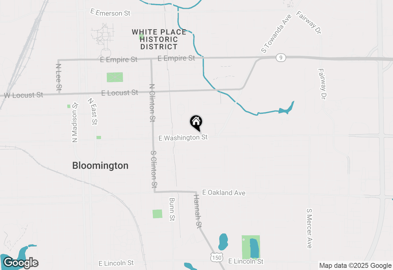 Map of 1014 E Washington Street, Bloomington, IL 61701