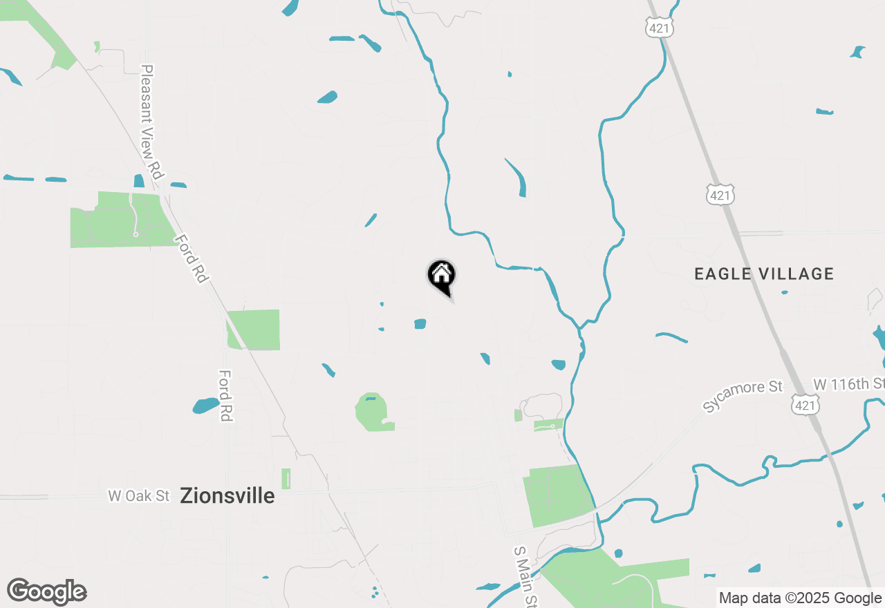 Map of 615 Mulberry Street, Zionsville, IN 46077