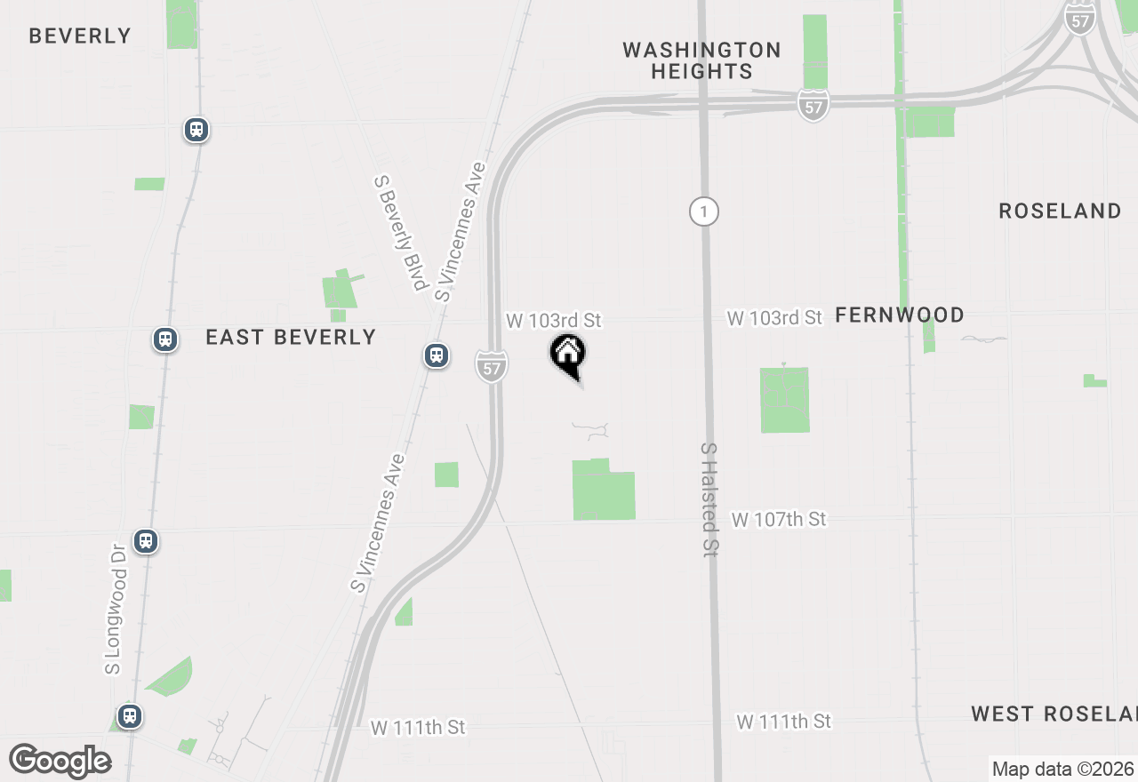 Map of 1048 W 104th Place, Chicago, IL 60643