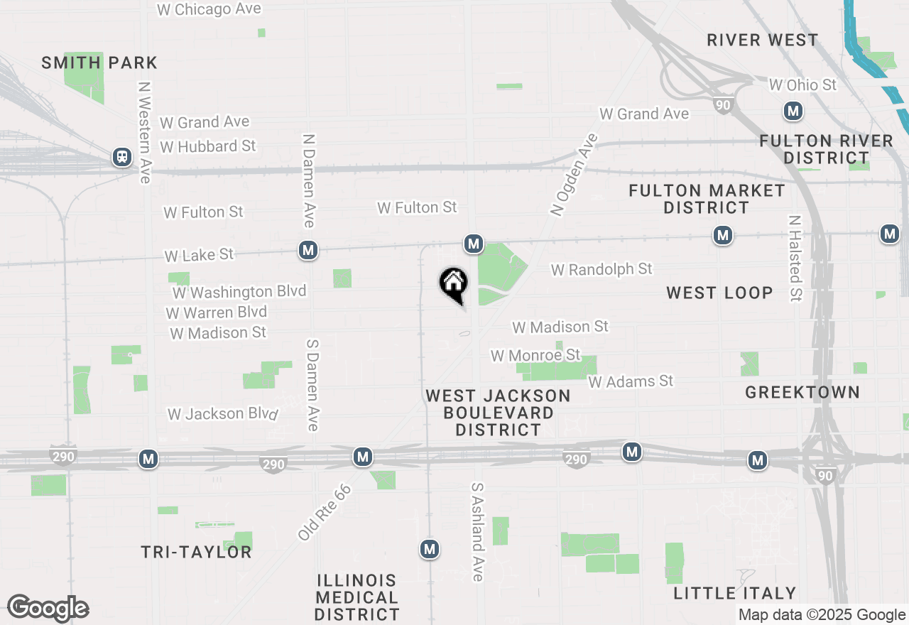 Map of 1627 W Warren Boulevard #1, Chicago, IL 60612