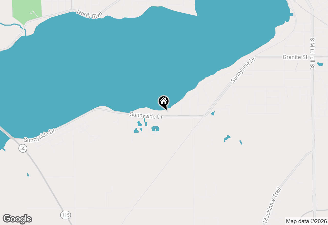 Map of 1020 Sunnyside Drive, Cadillac, MI 49601