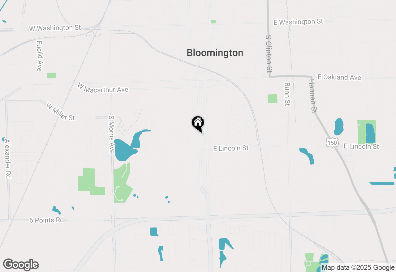 Map of 1109 S Center Street, Bloomington, IL 61701