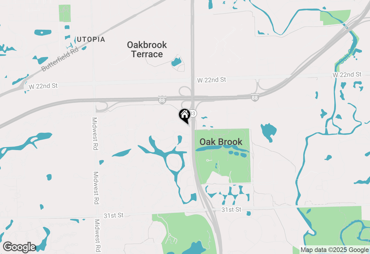 Map of 46 Hamilton Lane, Oak Brook, IL 60523