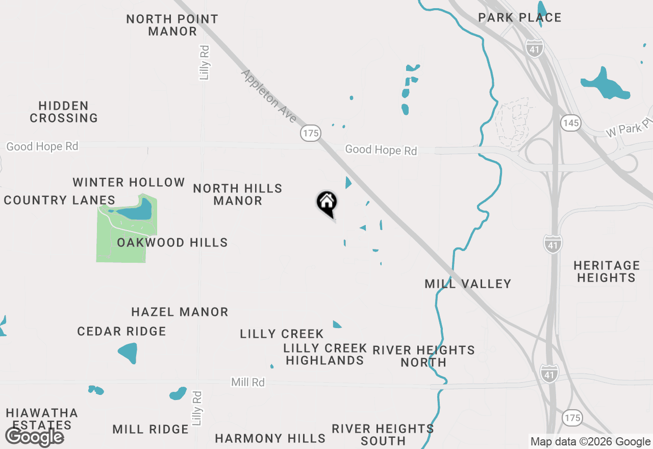 Map of N69W13127 Harding Dr, Menomonee Falls, WI 53051
