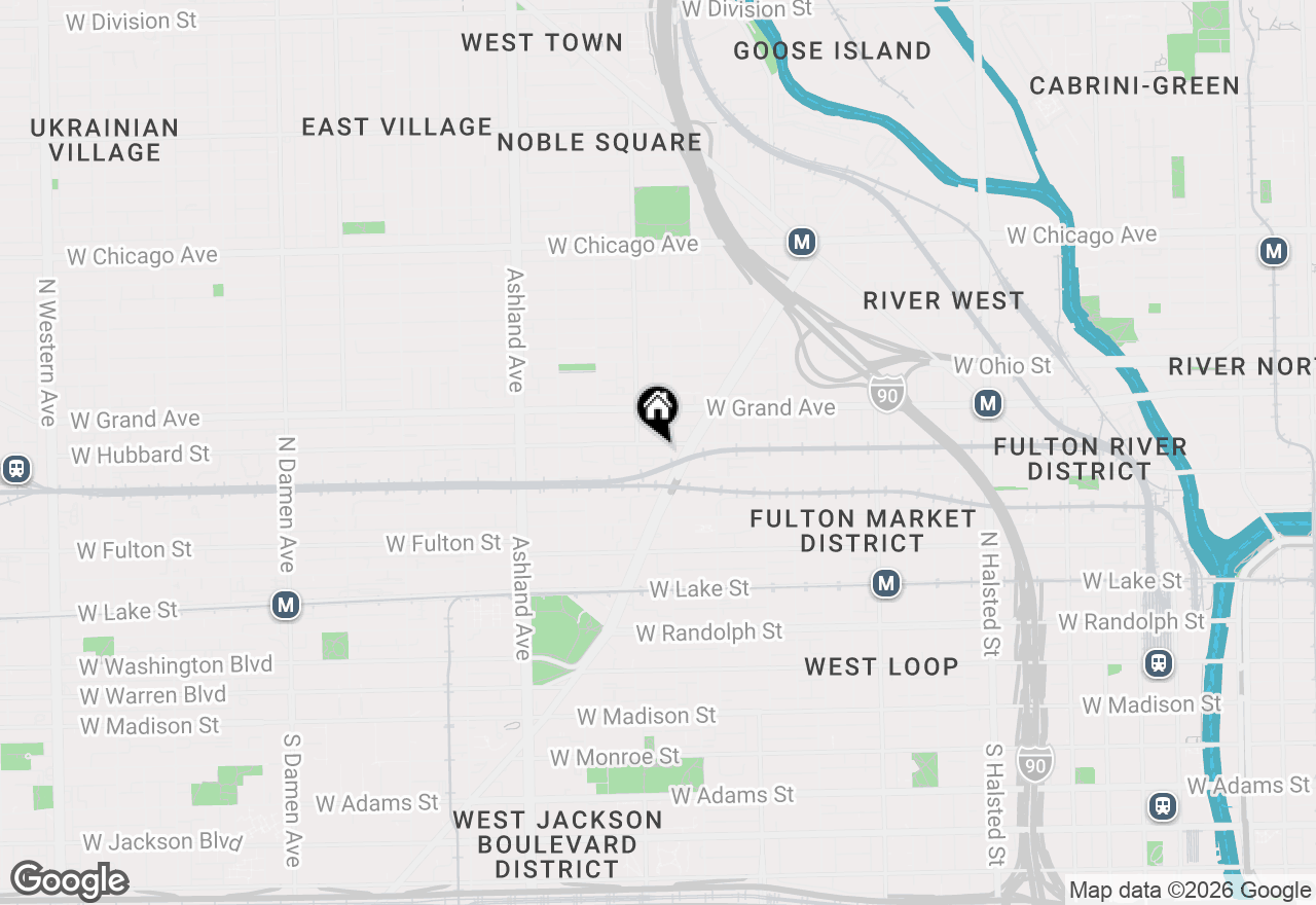 Map of 1363 W Hubbard Street #1, Chicago, IL 60642