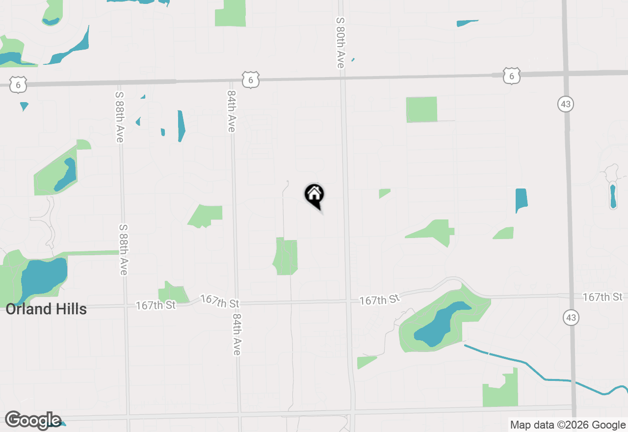 Map of 16319 Evergreen Drive, Tinley Park, IL 60477