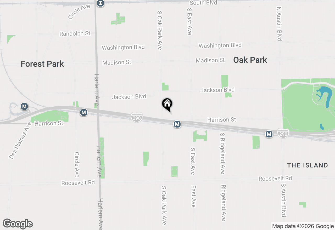 Map of 829 S Euclid Avenue #2S, Oak Park, IL 60304