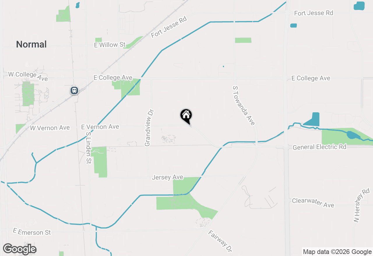 Map of 1305 E Vernon Avenue, Normal, IL 61761