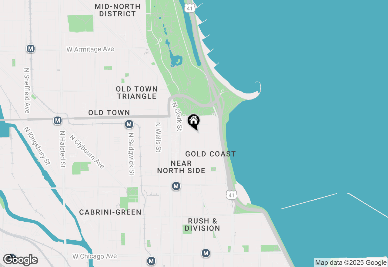 Map of 15 W Burton Place, Chicago, IL 60610