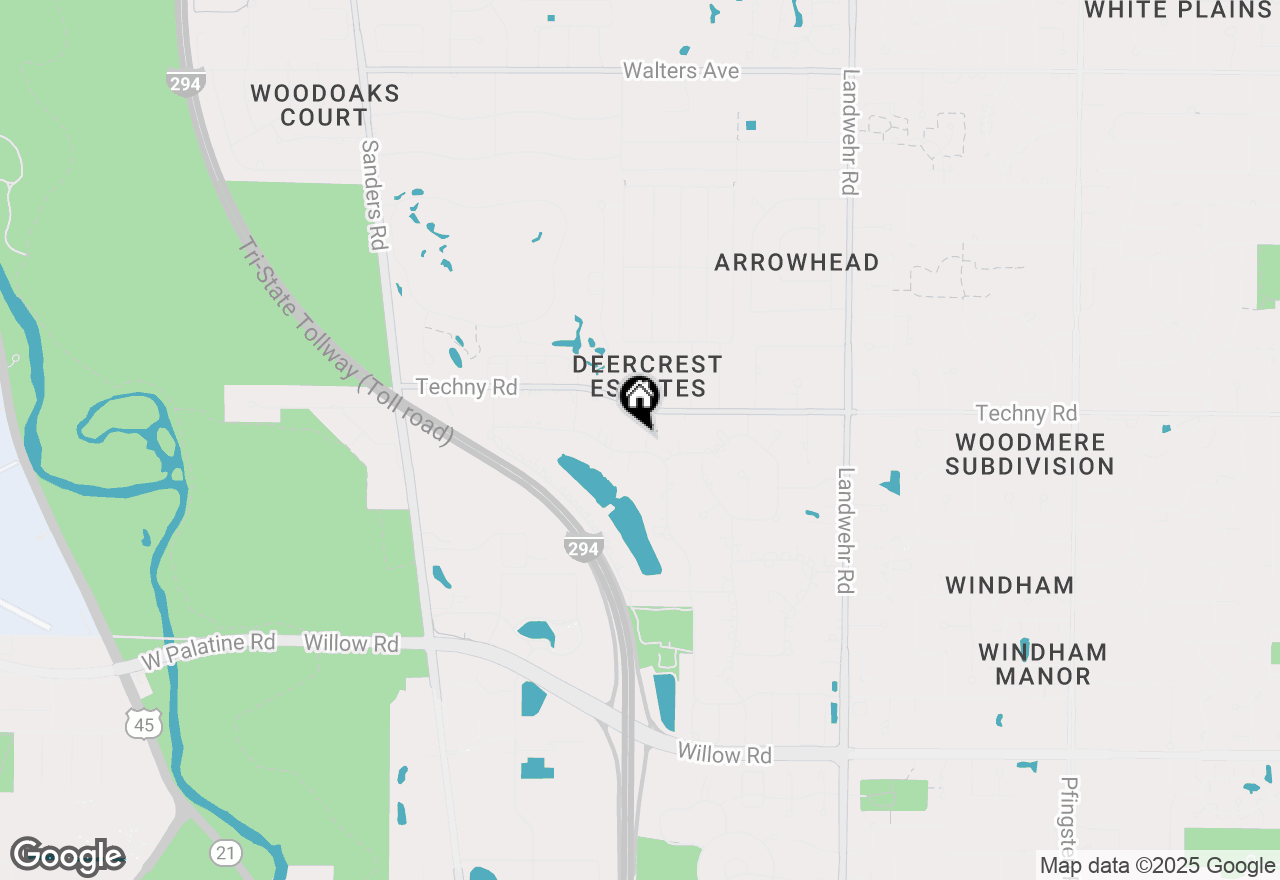 Map of 3550 Whirlaway Drive, Northbrook, IL 60062