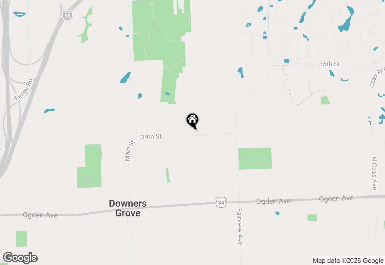 Map of 3855 Glendenning Road, Downers Grove, IL 60515