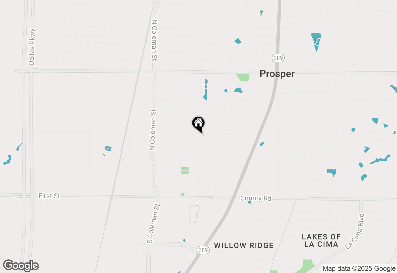 Map of 507 E 8th Street, Prosper, TX 75078