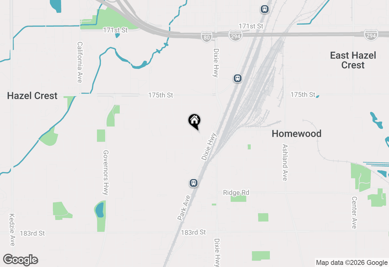 Map of 2126 Maple Road, Homewood, IL 60430