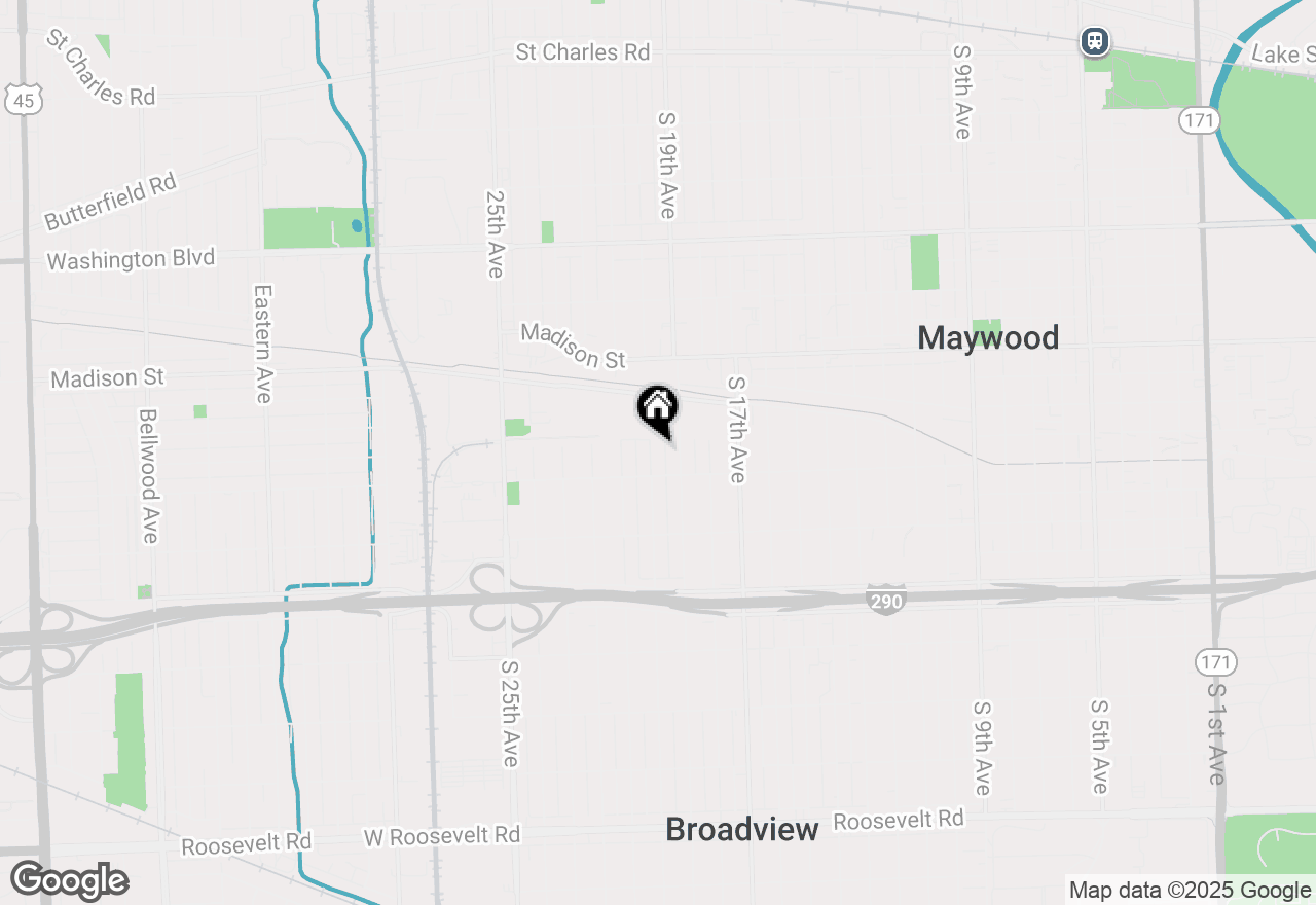 Map of 1231 S 20th Avenue, Maywood, IL 60153