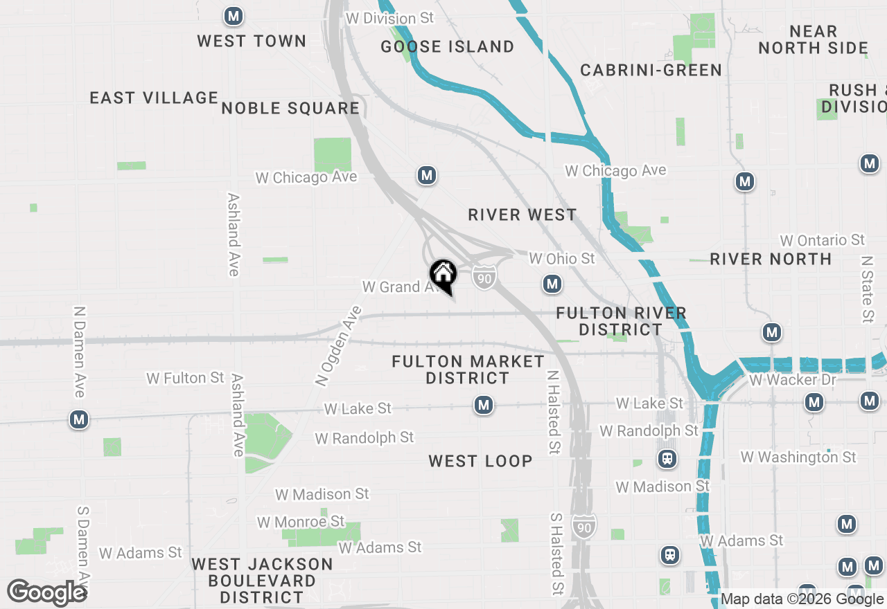 Map of 1050 W Hubbard Street #1F, Chicago, IL 60642