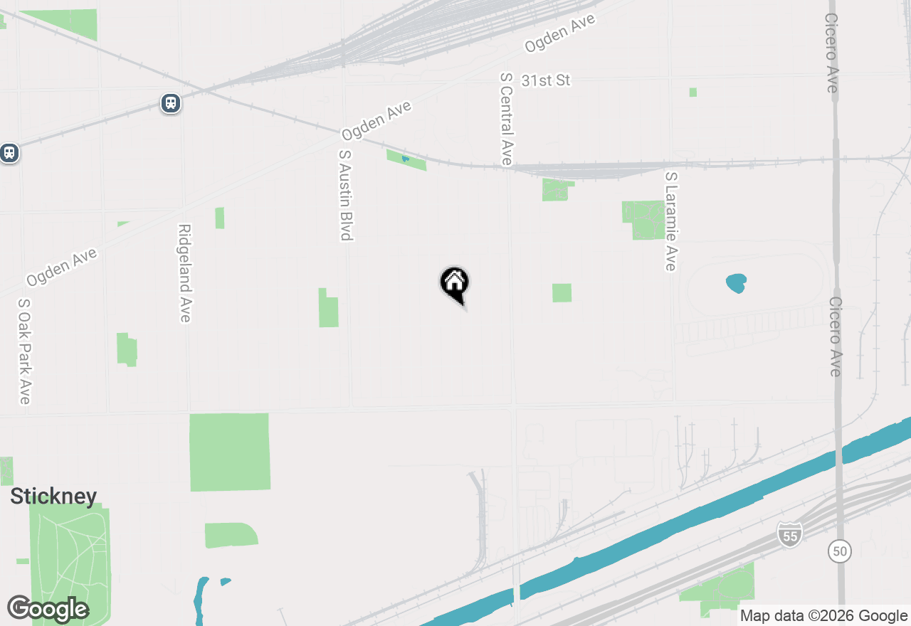 Map of 3633 S 57th Court, Cicero, IL 60804