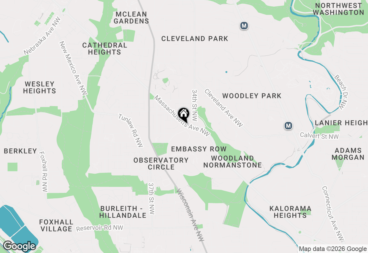 Map of 3400 Massachusetts Avenue Nw, Washington, DC 20007