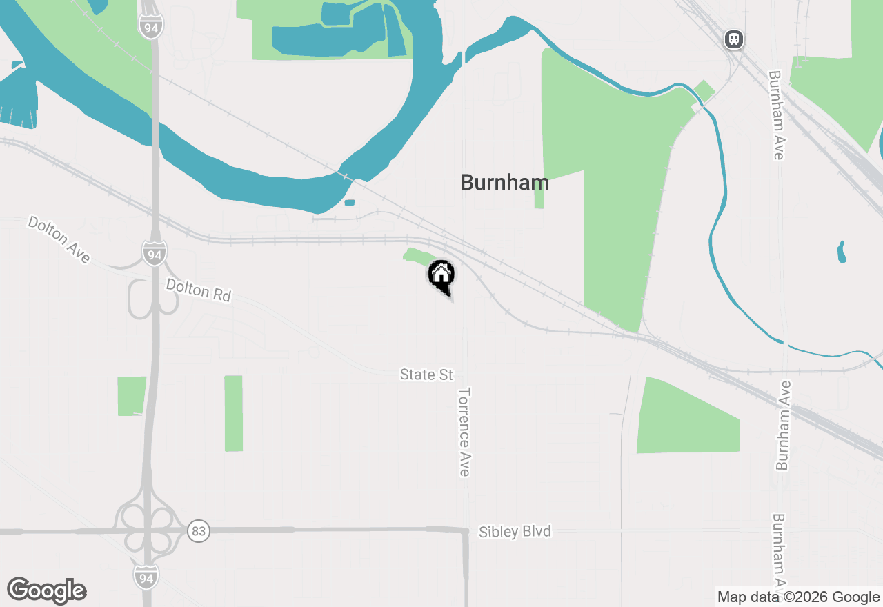 Map of 14408 S Hoxie Avenue, Burnham, IL 60633