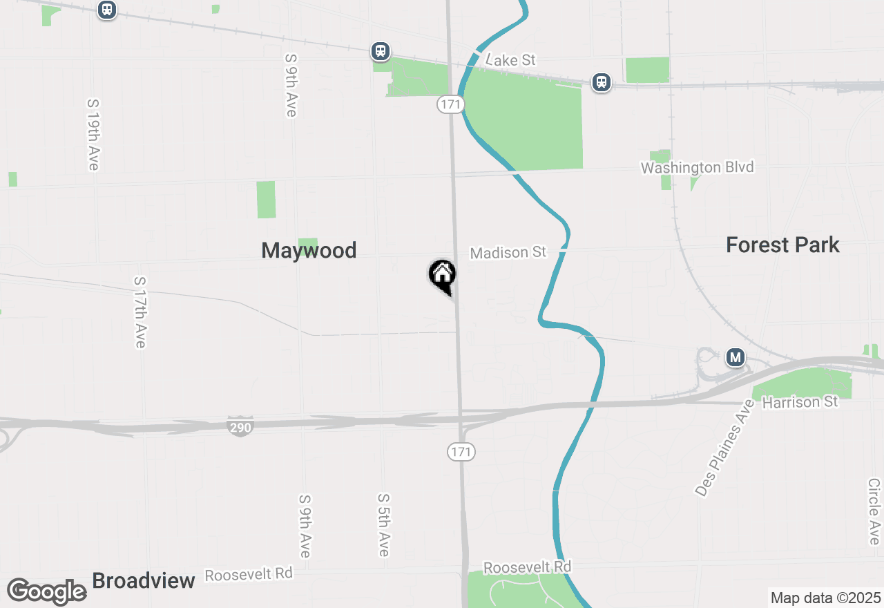 Map of 1211 S 2nd Avenue, Maywood, IL 60153