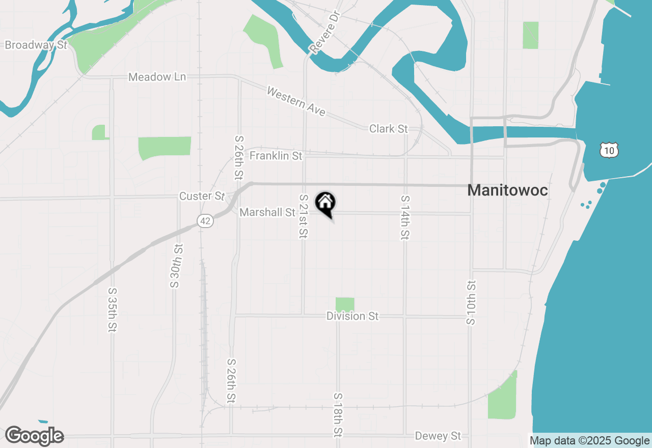 Map of 1118 S 19th St, Manitowoc, WI 54220