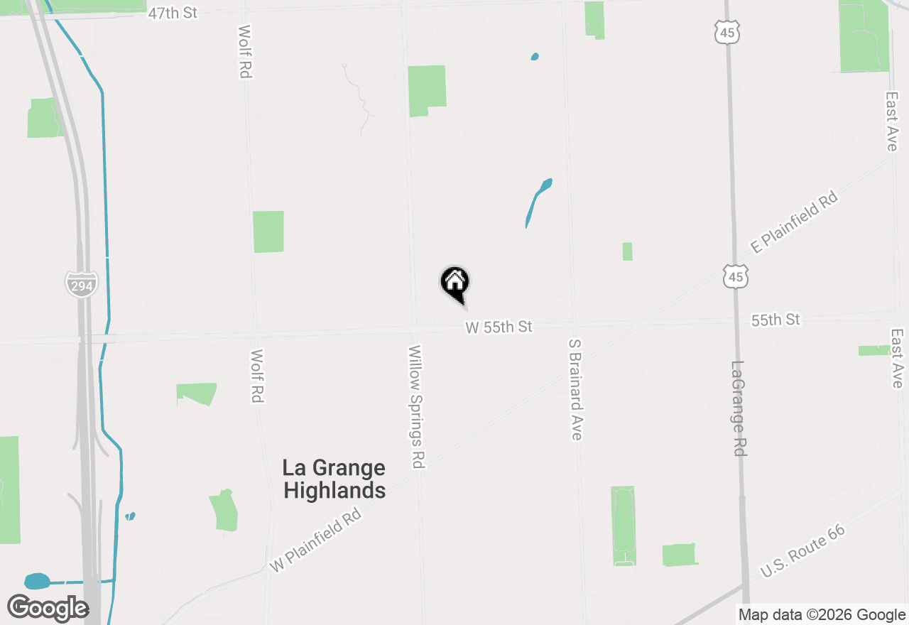 Map of 1301 W 54th Street, La Grange Highlands, IL 60525