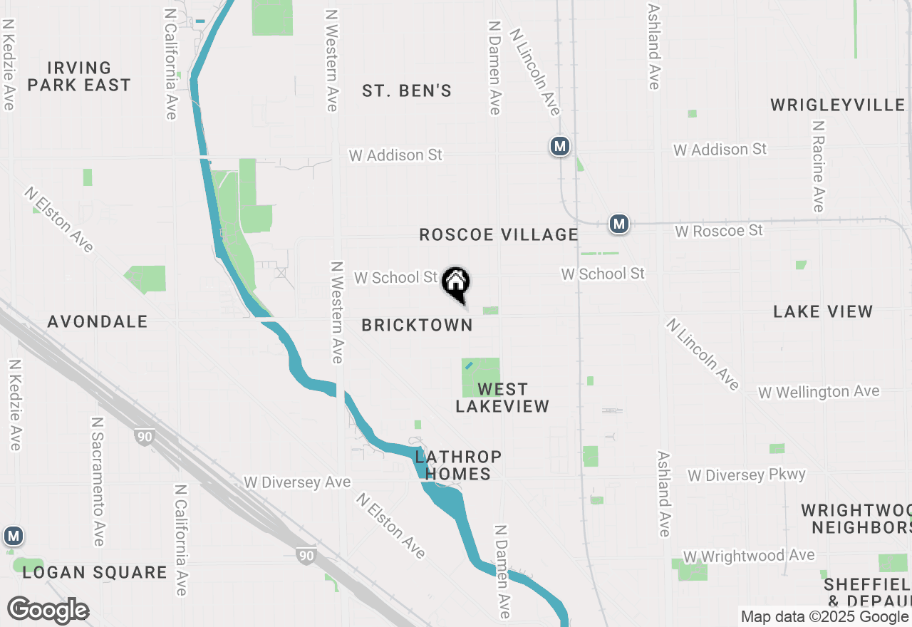 Map of 2104 W Belmont Avenue #4W, Chicago, IL 60618