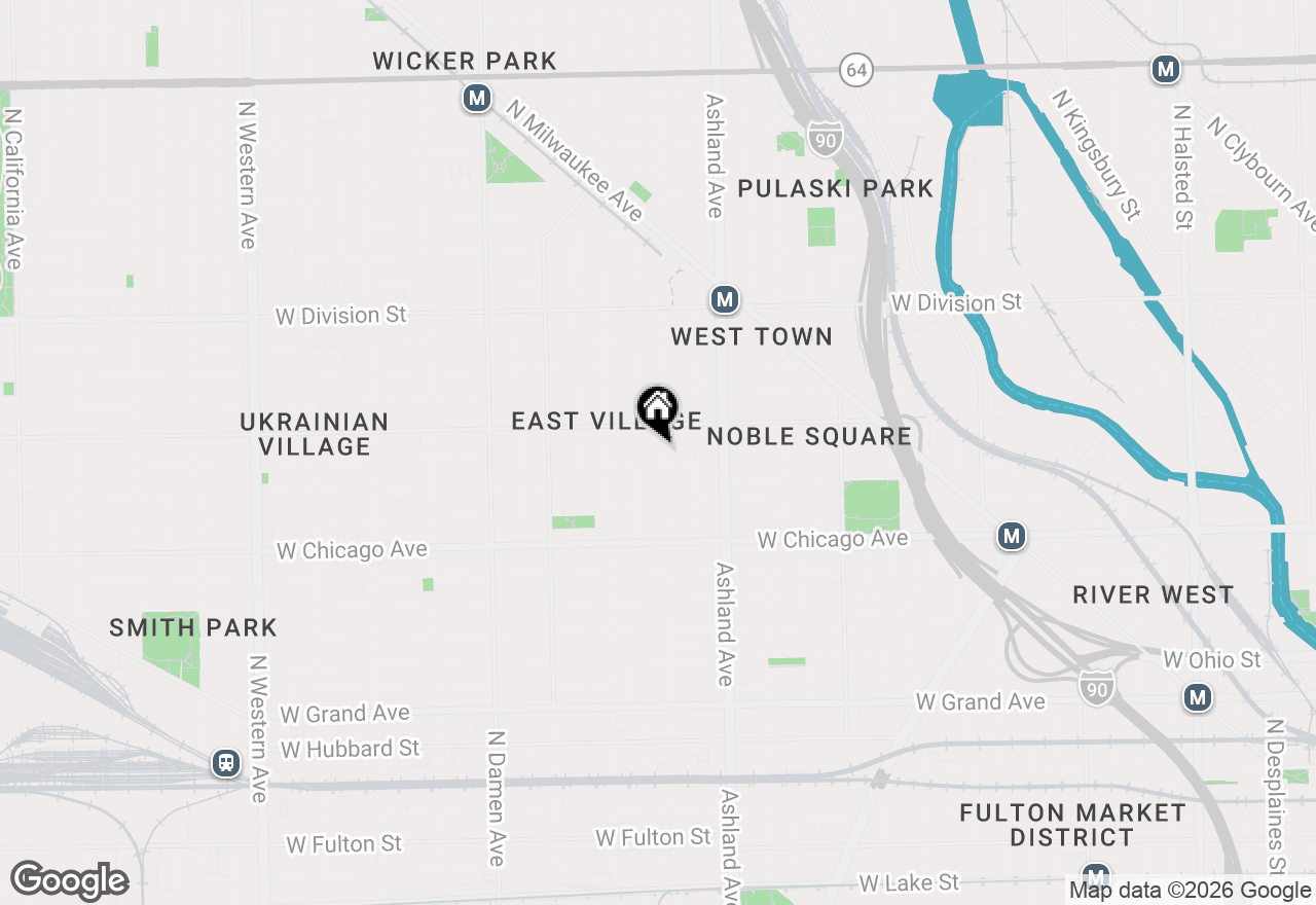 Map of 908 N Paulina Street #3, Chicago, IL 60622