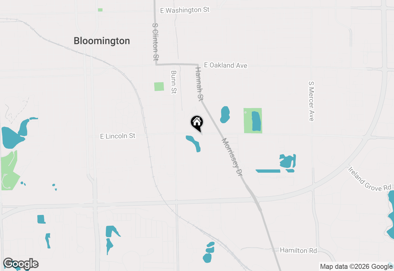 Map of 1001 E Lincoln Street, Bloomington, IL 61701