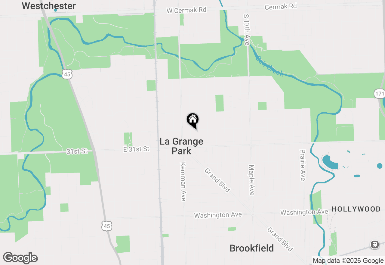 Map of 1139 Blanchan Avenue, La Grange Park, IL 60526