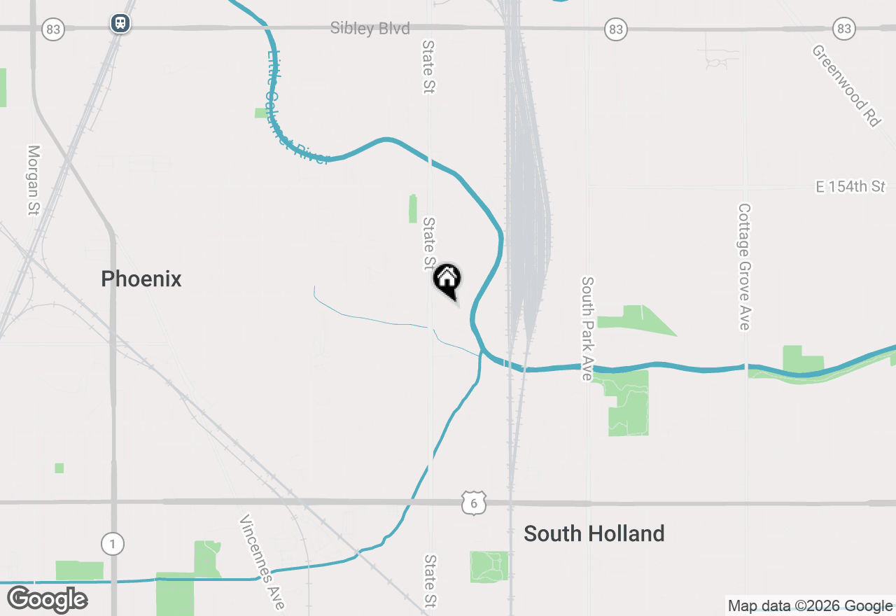 Map of 26 E 157th Street, South Holland, IL 60473