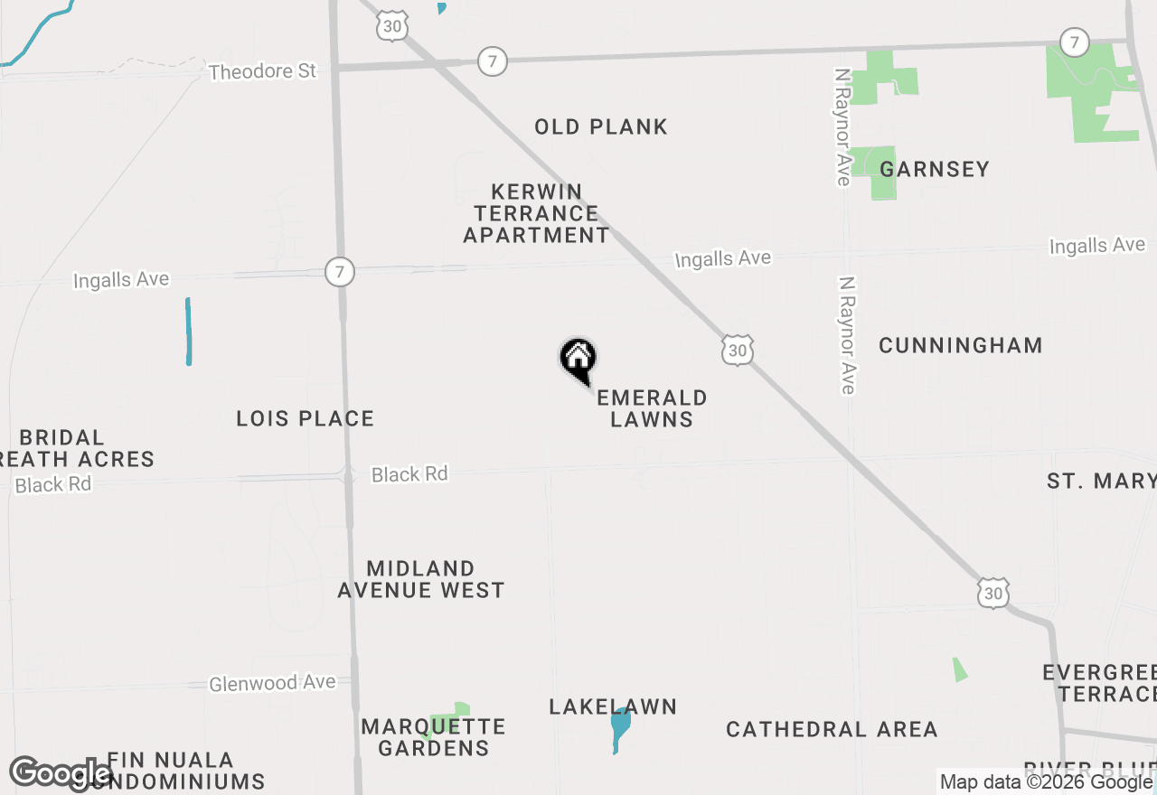 Map of 1304 Schriber Avenue, Joliet, IL 60435