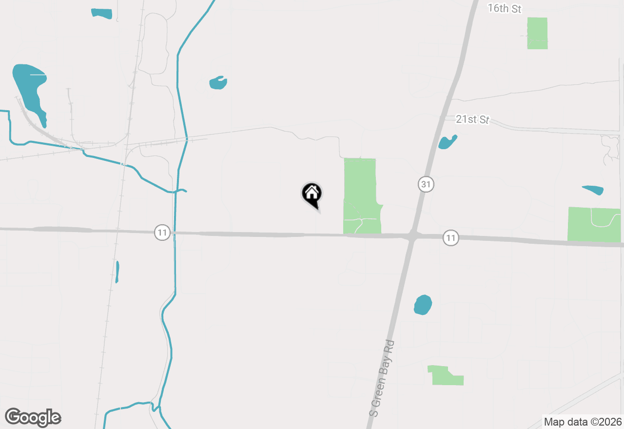 Map of 2844 Cozy Acres Rd, Mount Pleasant, WI 53406