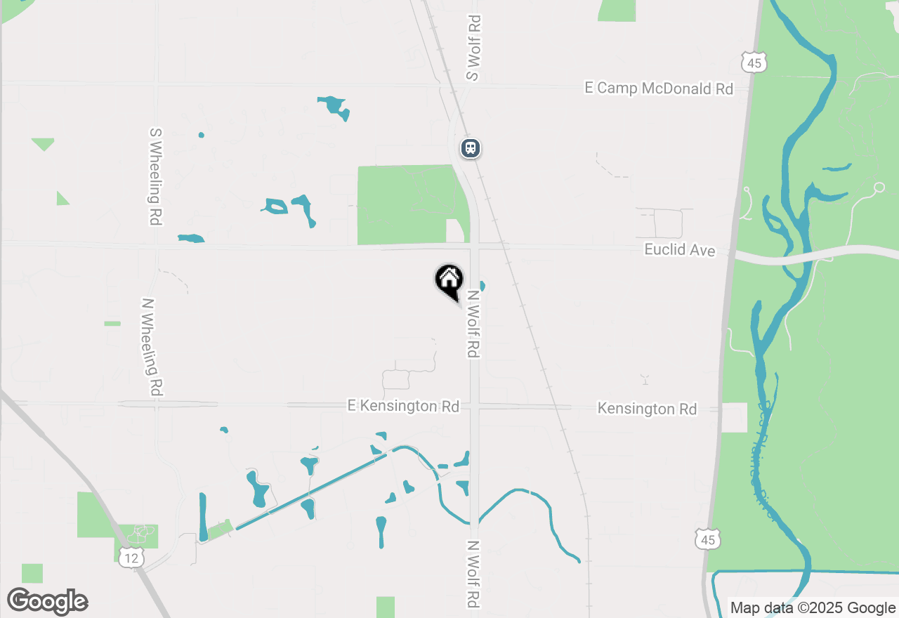 Map of 1622 E Greenwood Drive, Mount Prospect, IL 60056